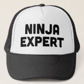 NINJA EXPERT preekt ironische slogan trucker hoed Trucker Pet (Voorkant)