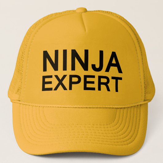 NINJA EXPERT preekt slogan trucker hat Pet (Voorkant)