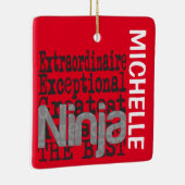 Ninja Extraordinaire CUSTOM Ceramic Ornament (Rechts)