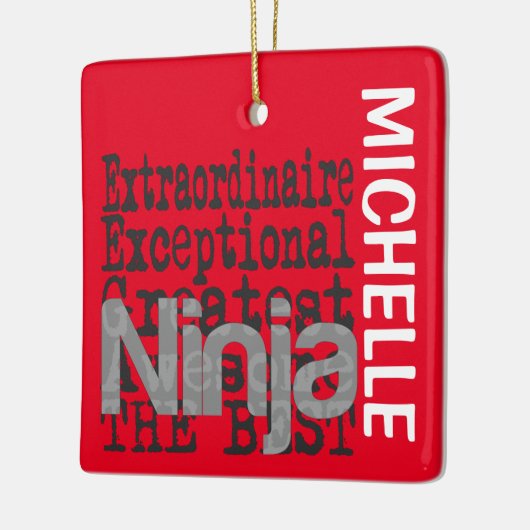 Ninja Extraordinaire CUSTOM Ceramic Ornament (Links)
