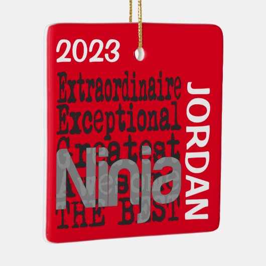 Ninja Extraordinaire CUSTOM Keramisch Ornament (Rechts)