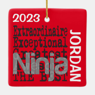Ninja Extraordinaire CUSTOM Keramisch Ornament
