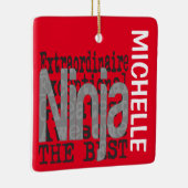 Ninja Extraordinaire CUSTOM Keramisch Ornament (Rechts)
