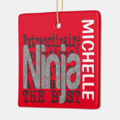 Ninja Extraordinaire CUSTOM Keramisch Ornament (Links)