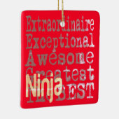 Ninja Extraordinaire Keramisch Ornament (Rechts)