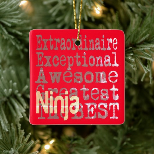 Ninja Extraordinaire Keramisch Ornament (Boom)