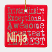 Ninja Extraordinaire Keramisch Ornament (Achterkant)
