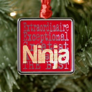 Ninja Extraordinaire Metalen Ornament