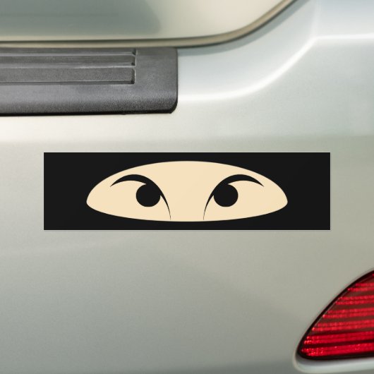 Ninja Face Bumpersticker (Op auto)