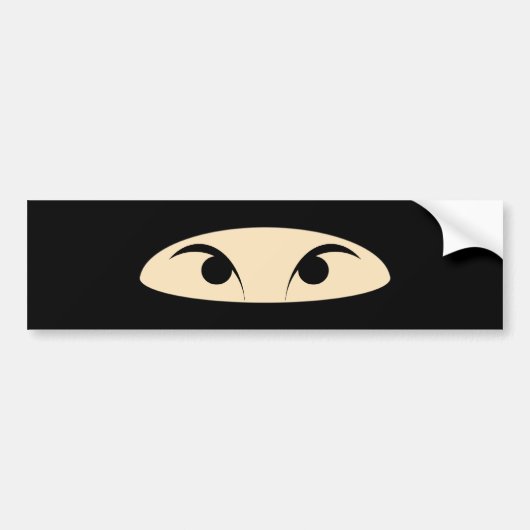 Ninja Face Bumpersticker (Voorkant)