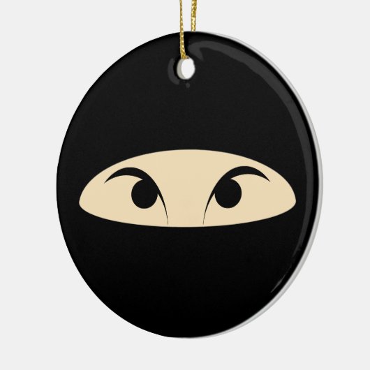 Ninja Face Keramisch Ornament (Links)
