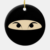 Ninja Face Keramisch Ornament (Achterkant)