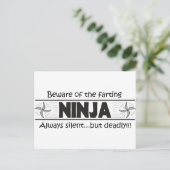 ninja fart briefkaart (Staand voorkant)