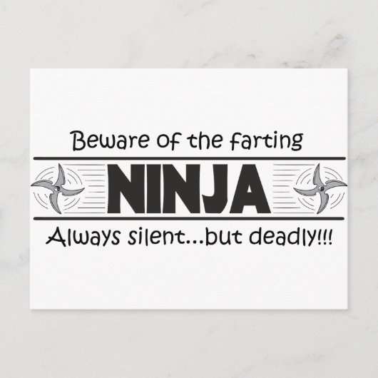 ninja fart briefkaart (Voorkant)