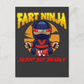 Ninja Fart Humor Karate Silent Farting Joke Briefkaart (Voorkant)