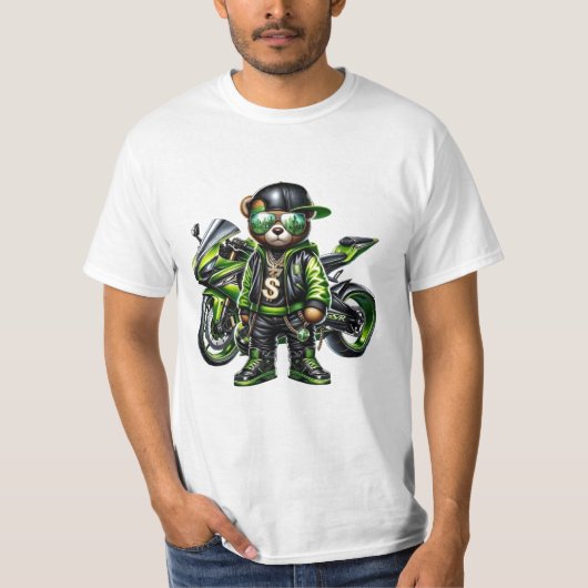 Ninja fiets beer T-shirt (Voorkant)