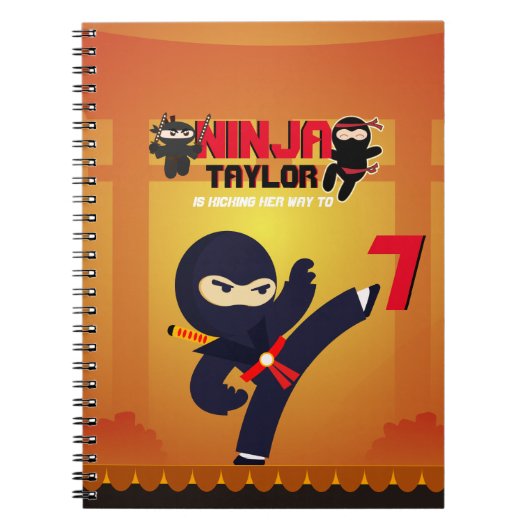 NINJA Film Ster Strijdende Kracht die het Karate K Notitieboek (Voorkant)