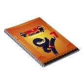 NINJA Filmster Warrior die het maakt met Karate Ki Notitieboek (Rechterzijde)