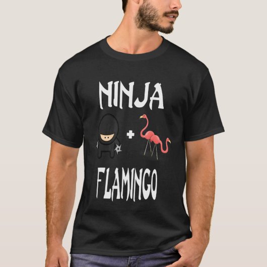 Ninja Flamingo Flamingo Ninja T-shirt (Voorkant)