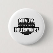 Ninja Flebotomist Ronde Button 5,7 Cm (Voorkant)