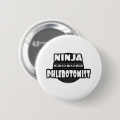Ninja Flebotomist Ronde Button 5,7 Cm (Voorkant /achterkant)
