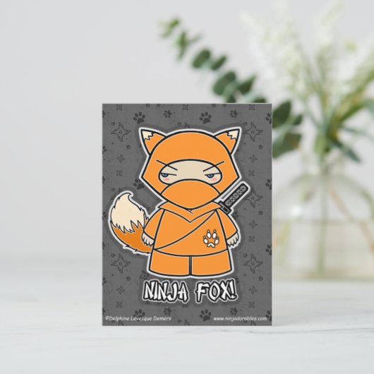Ninja Fox! Briefkaart (Staand voorkant)