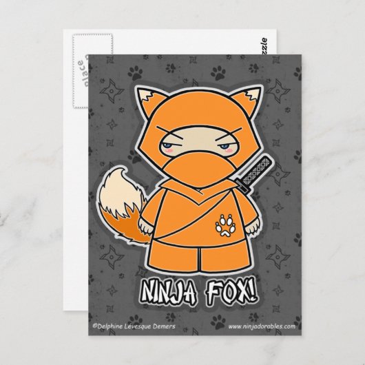 Ninja Fox! Briefkaart (Voorkant / Achterkant)