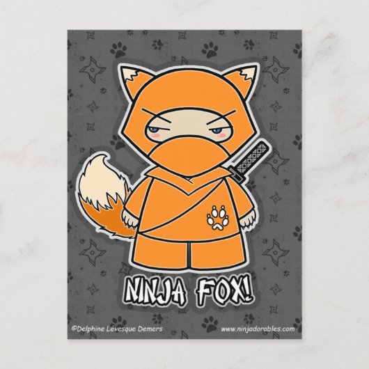 Ninja Fox! Briefkaart (Voorkant)
