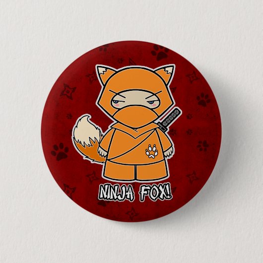 Ninja Fox! In rode Button (Voorkant)