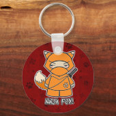 Ninja Fox! In rode Sleutelhanger (Voorkant)