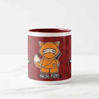Ninja Fox! Met rijstBowl-Mok Tweekleurige Koffiemok