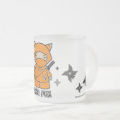 Ninja Fox! Met Shurikens-Mok Matglas Koffiemok (Voorkant rechts)