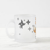 Ninja Fox! Met Shurikens-Mok Matglas Koffiemok (Links)