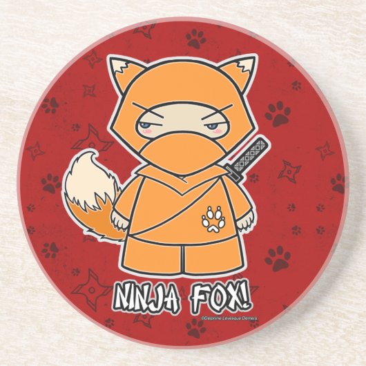 Ninja Fox! Ninjadorables Rood Onderzetter (Voorkant)