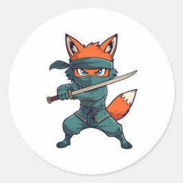 Ninja Fox Sticker – Mooie Vos Vinyl Decal