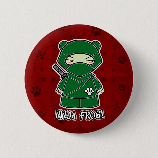 Ninja Frog. In rode Button (Voorkant)