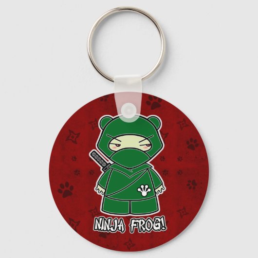 Ninja Frog. In rode Sleutelhanger (Voorkant)