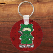 Ninja Frog. In rode Sleutelhanger (Voorkant)