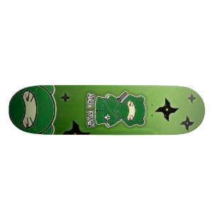 Ninja Frog. Skateboard