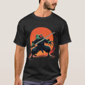 Ninja Frog Warrior - Samurai Katana Anime Fighter T-shirt (Voorkant)