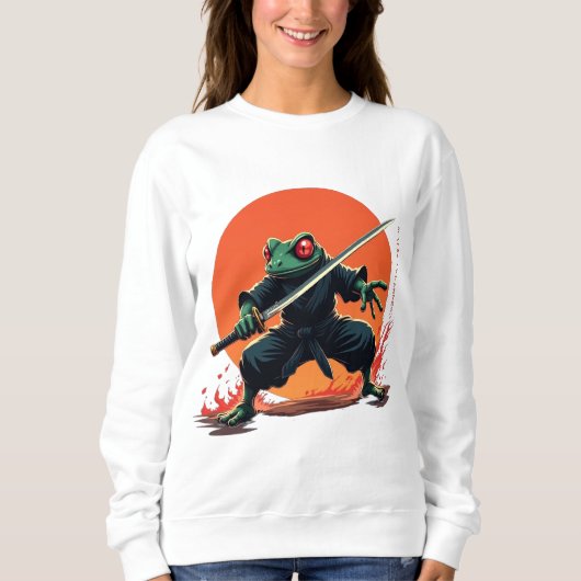 Ninja Frog Warrior - Samurai Katana Anime Fighter Trui (Voorkant)