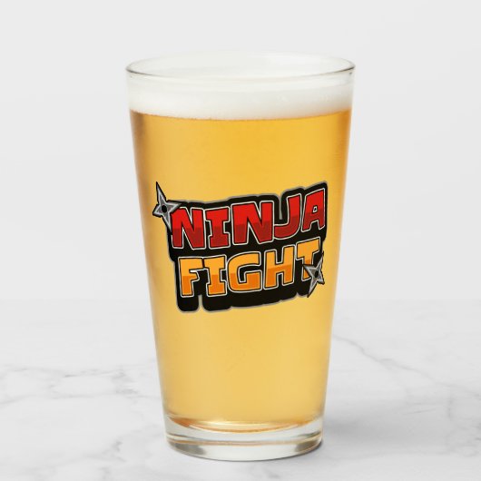 NINJA GEVECHT GLAS (Voorkant gevuld)