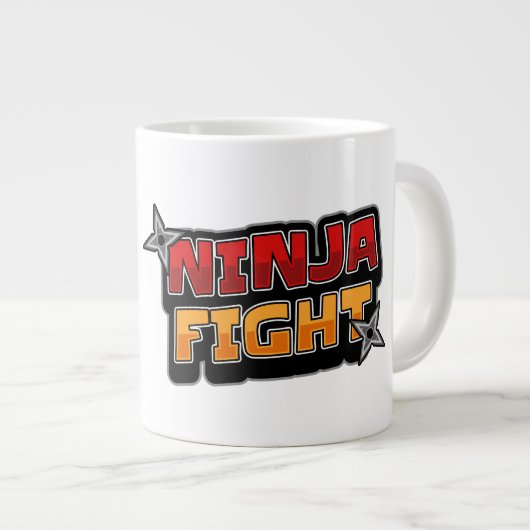 NINJA-GEVECHT GROTE KOFFIEKOP (Voorkant rechts)