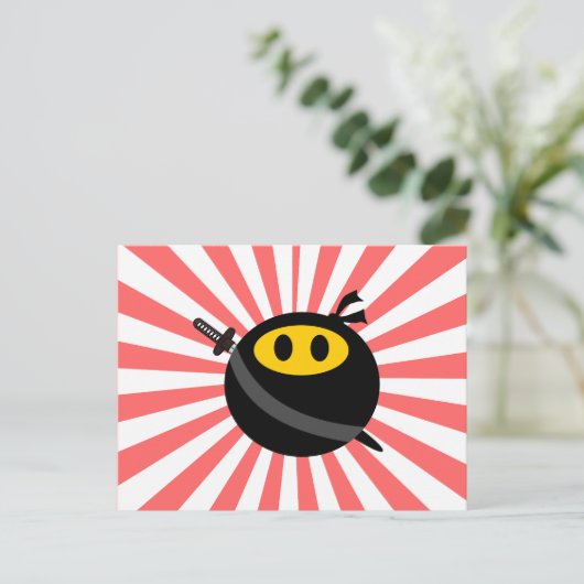Ninja-gezicht Briefkaart (Staand voorkant)