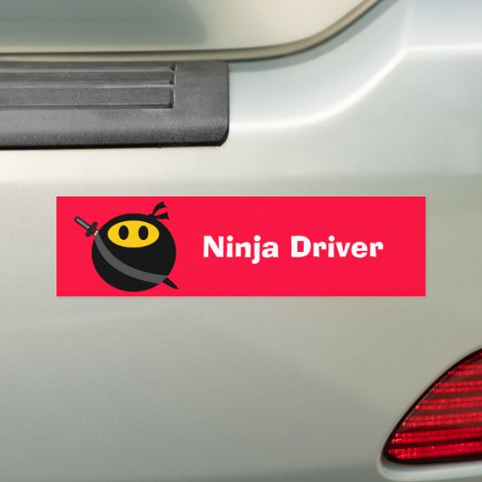 Ninja-gezicht Bumpersticker (Op auto)