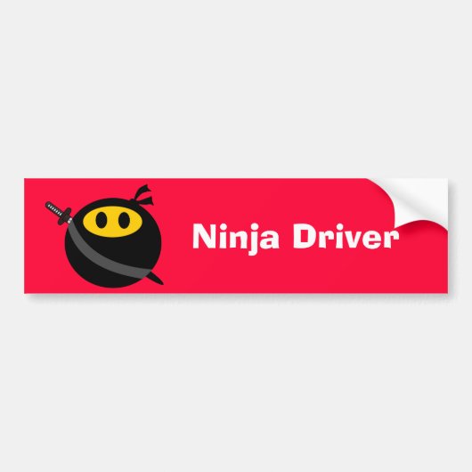 Ninja-gezicht Bumpersticker (Voorkant)