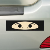 Ninja Gezicht Bumpersticker (Op auto)