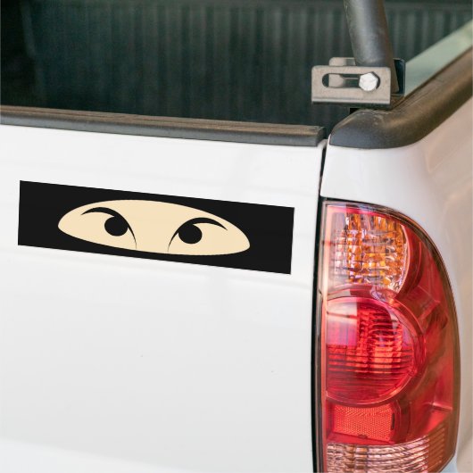 Ninja Gezicht Bumpersticker (Op Truck)