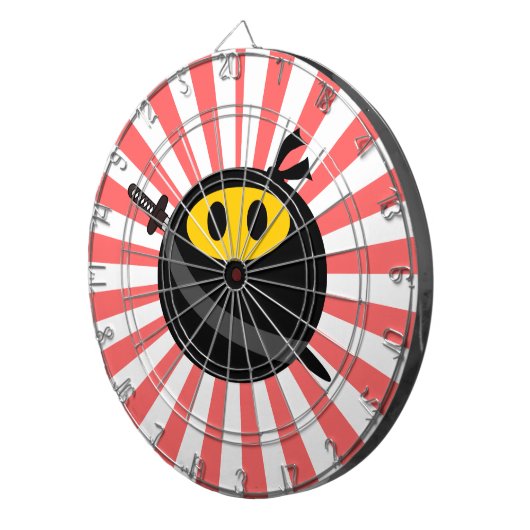 Ninja-gezicht Dartbord (Voorkant Rechts)