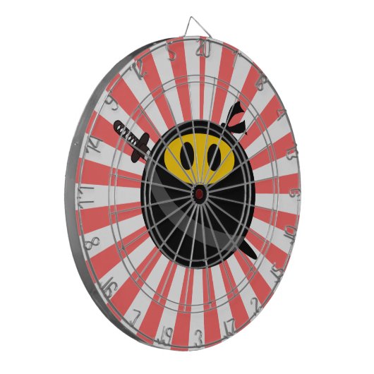 Ninja-gezicht Dartbord (Voorkant Links)